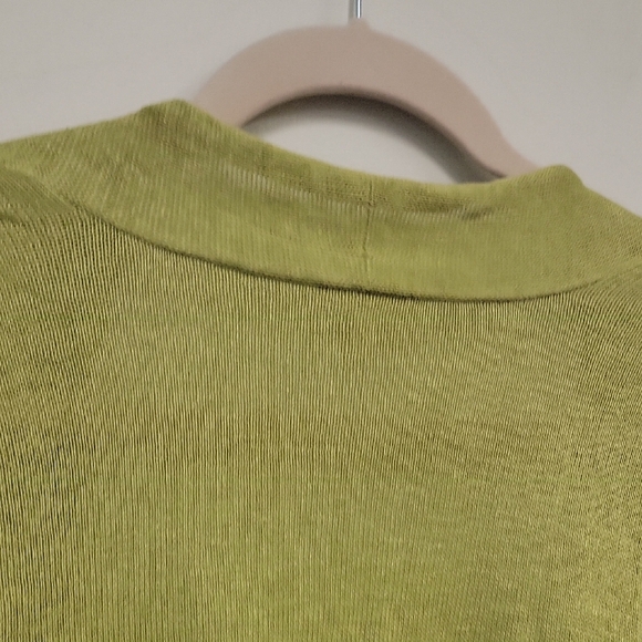 Eileen Fisher Chartruese Green Knit Linen Sweater - Picture 9 of 15